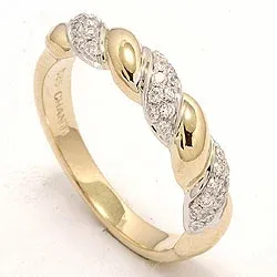 kolleksjonsprøve diamant gull ring i 14 karat gull og hvitt gull 0,19 ct