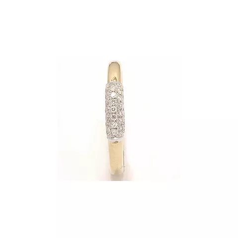 diamant ring i 14 karat gull og hvitt gull 0,19 ct