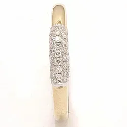 diamant ring i 14 karat gull og hvitt gull 0,19 ct