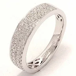 Diamant ring i 14 karat hvitt gull 0,31 ct