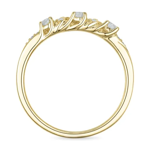 briljantring i 14 karat gull 0,247 ct