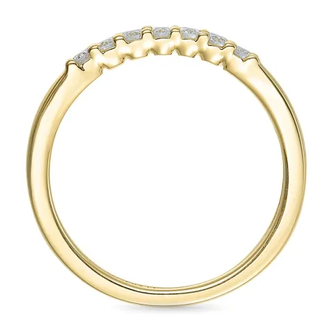 smal briljantring i 14 karat gull 0,207 ct