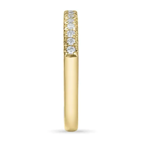 Smal diamant ring i 14 karat gull 0,153 ct