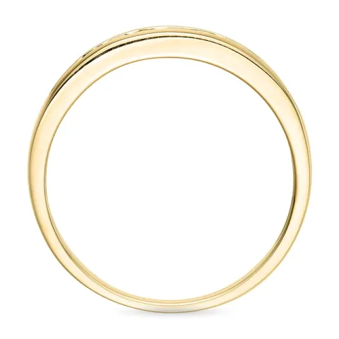 Smaragd gull ring i 14 karat gull 0,11 ct 0,21 ct