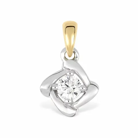 Anheng i 9 karat gull og 9 karat hvitt gull