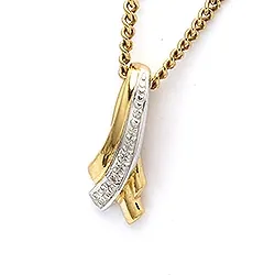 anheng i 9 karat gull og 9 karat hvitt gull