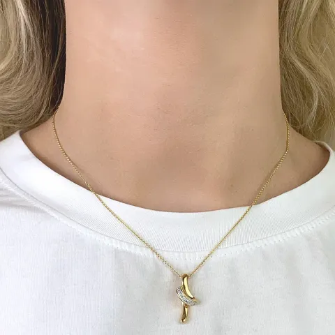 anheng i 9 karat gull med rhodium