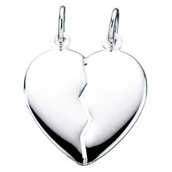 Scrouples knust hjerte anheng i sølv