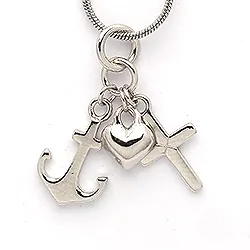 Scrouples tro-håp-kjærlighet anheng i sølv