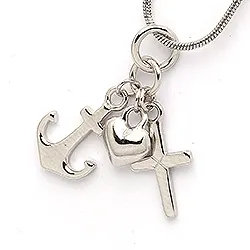 Scrouples tro-håp-kjærlighet anheng i sølv