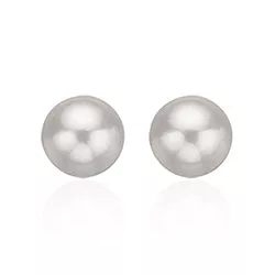 7 mm Scrouples runde perle øredobber i sølv