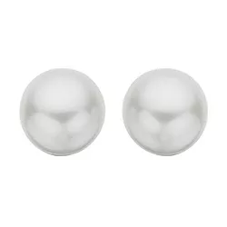 5-5,5 mm scrouples hvite perle øredobber i sølv
