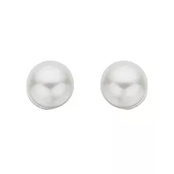 4 mm Scrouples runde perle øredobber i sølv
