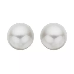 6 mm Scrouples runde perle øredobber i sølv