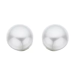 4 mm scrouples perle øredobber i sølv