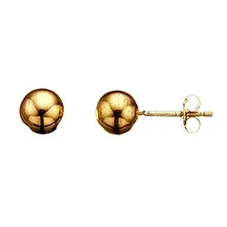 7 mm Scrouples kule øredobber i 9 karat gull