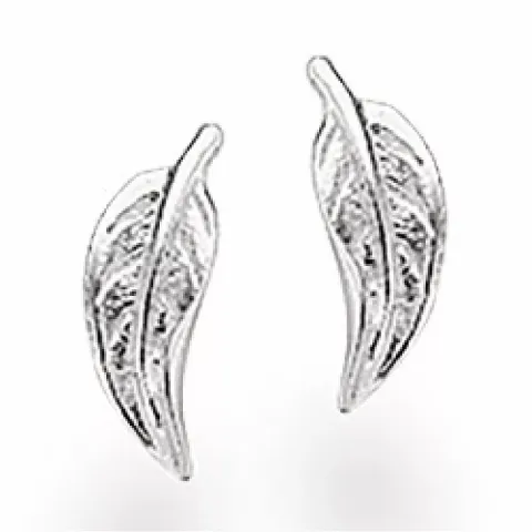 Scrouples blad øredobber i sølv