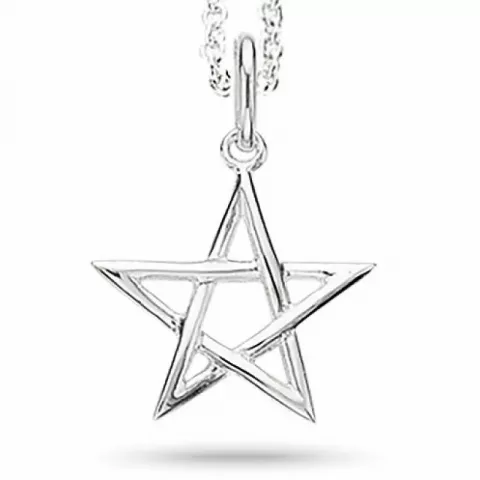 Scrouples stjerne anheng med halskjede i sølv