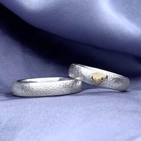 Scrouples gifteringer i sølv og alm. gull