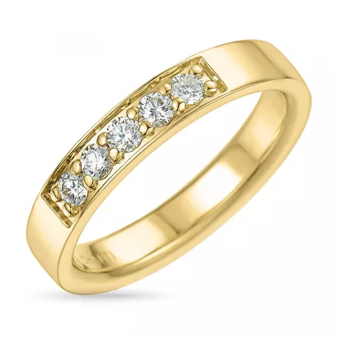diamant ring i 14 karat gull 0,25 ct