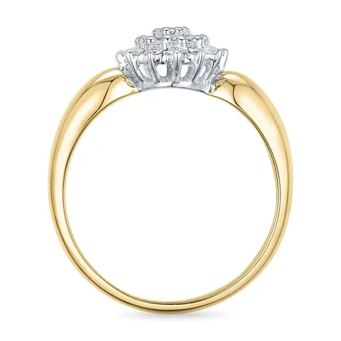 Diamantring i 14 karat gull og hvitt gull 0,27 ct