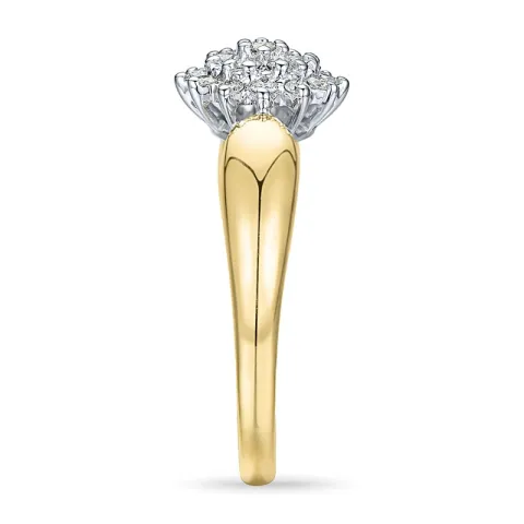 Diamantring i 14 karat gull og hvitt gull 0,27 ct