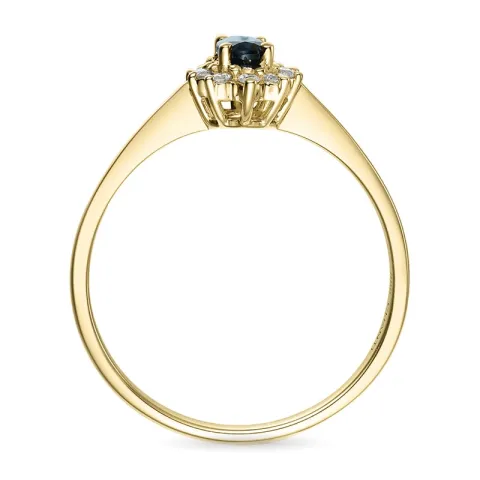 rosettring i 14 karat gull 0,11 ct 0,35 ct