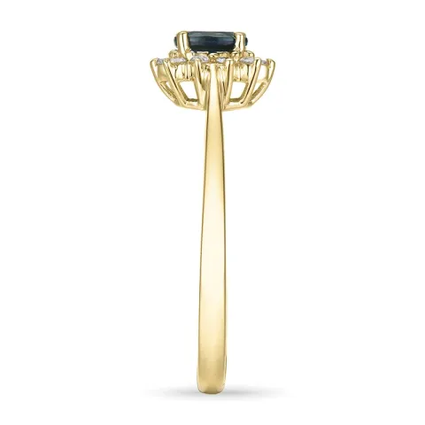 rosettring i 14 karat gull 0,11 ct 0,35 ct