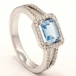 diamantring i 14 karat hvitt gull 0,25 ct 1,20 ct