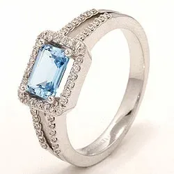 diamantring i 14 karat hvitt gull 0,25 ct 1,20 ct
