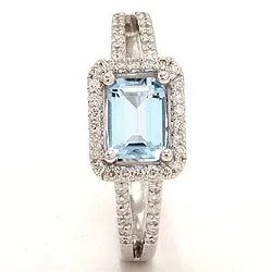 diamantring i 14 karat hvitt gull 0,25 ct 1,20 ct