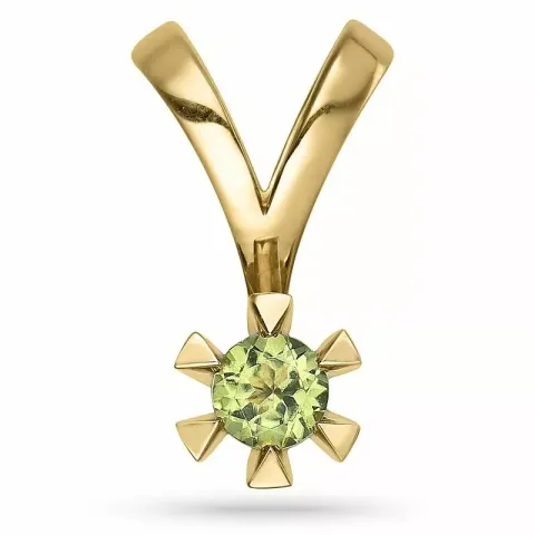 peridot anheng i 14 karat gull 0,30 ct