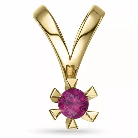 ekte rubin anheng i 14 karat gull 0,30 ct