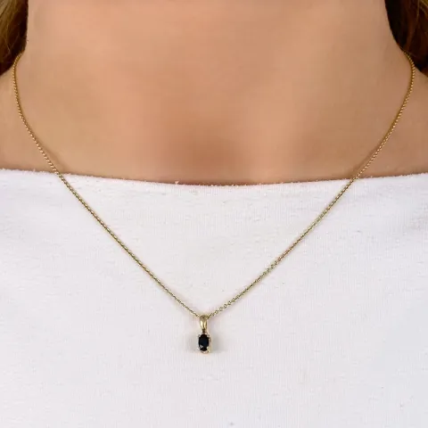 safir anheng i 14 karat gull 0,26 ct