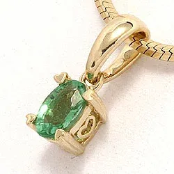 smaragd anheng i 14 karat gull 0,26 ct