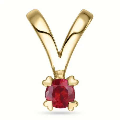 rubin gullanheng i 14 karat gull 0,30 ct