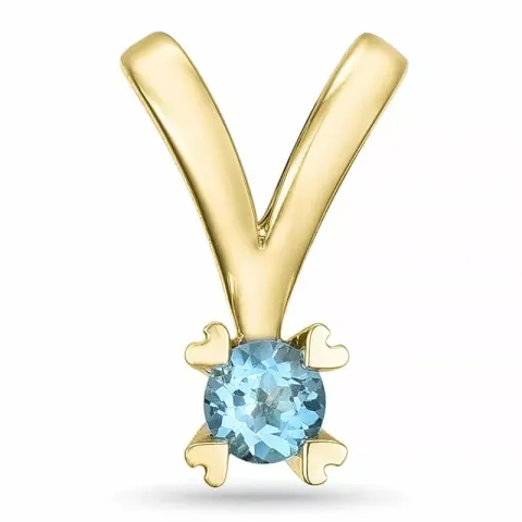 topas gullanheng i 14 karat gull 0,22 ct