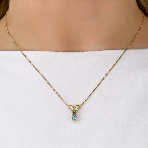 topas gullanheng i 14 karat gull 0,22 ct