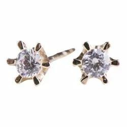 NORDAHL ANDERSEN øredobber i 8 karat hvite zirkoner