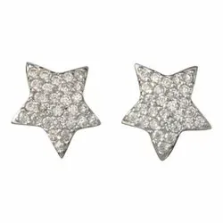 NORDAHL ANDERSEN stjerne øredobber i sølv hvit zirkon