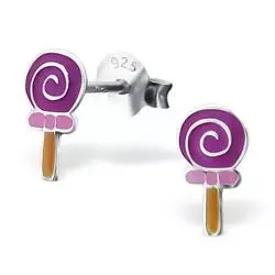 Kjærlighet på pinne øredobber i sølv