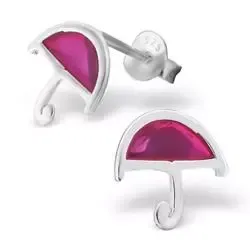 Paraply øredobber i sølv