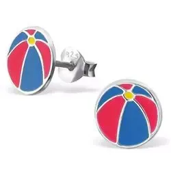 Badeball øredobber i sølv