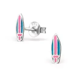 Surfebrett øredobber i sølv