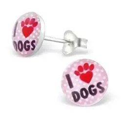 Hunder ørestikker i sølv