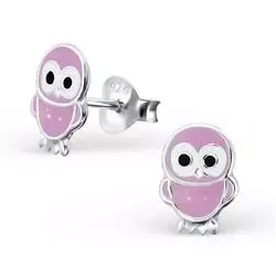 Ugle ørestikker i sølv