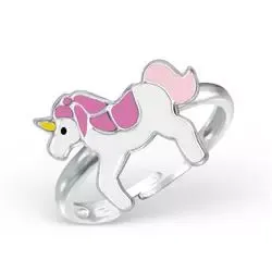 enhjørning barnering i sølv