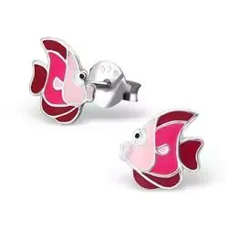 Fisk øredobber i sølv