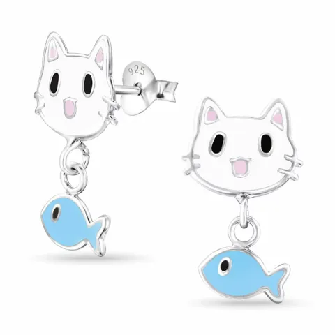 Katt ørestikker i sølv