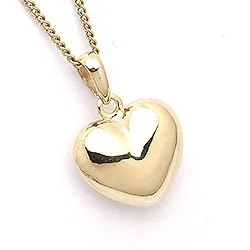 Aagaard hjerte anheng i forgylt sølv